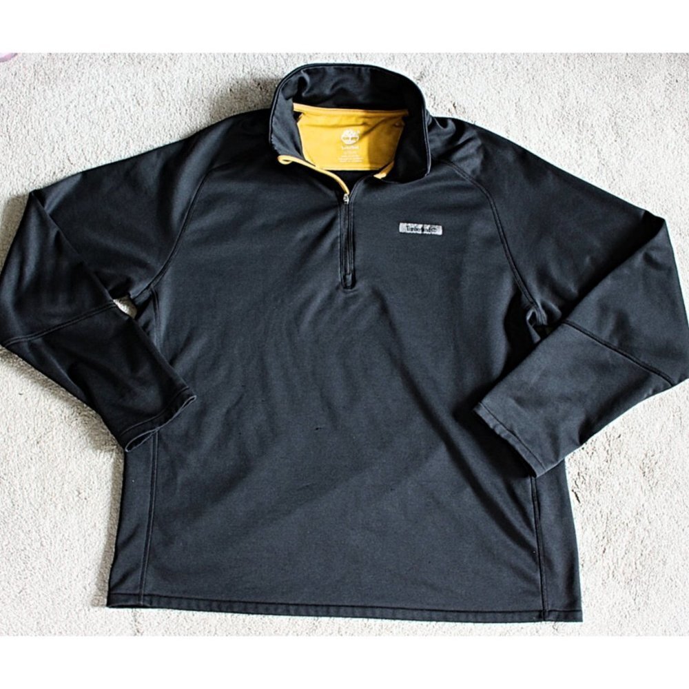 Timberland - Men's Performance Quarter Zip Pullover in Black, size XL